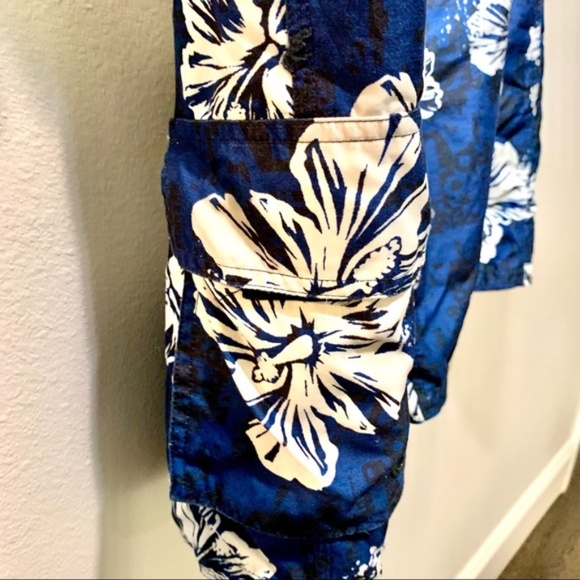 Aeropostale Men's Blue Floral Swim Trunks Board Hawaiian Shorts - Picture 4 of 6